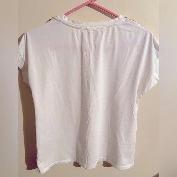 Made In Italy Luxurious Cotton white shirt with tassels embellished Shoulder M - Picture 5 of 7